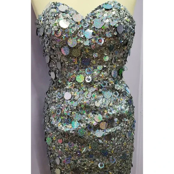 Partytime | Dresses | Partytime Prom Allover Silver Sequin Dress | Poshmark Partytime | Dresses | Partytime Prom Allover Silver Sequin Dress | Poshmark